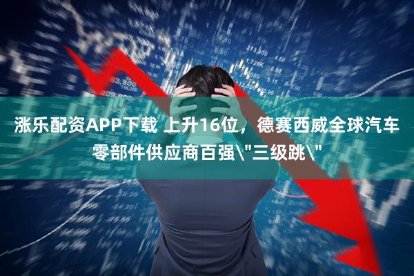 涨乐配资APP下载 上升16位,德赛西威全球汽车零部件供应商百强